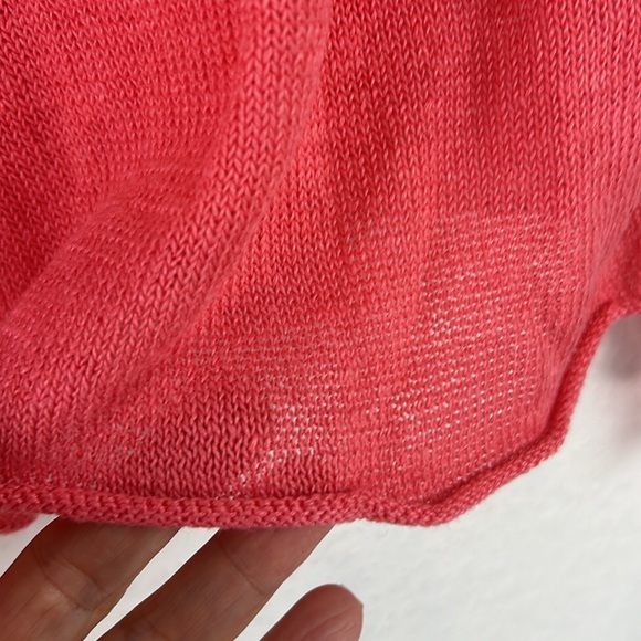 Eileen Fisher 💯 linen coral sweater - Picture 5 of 5
